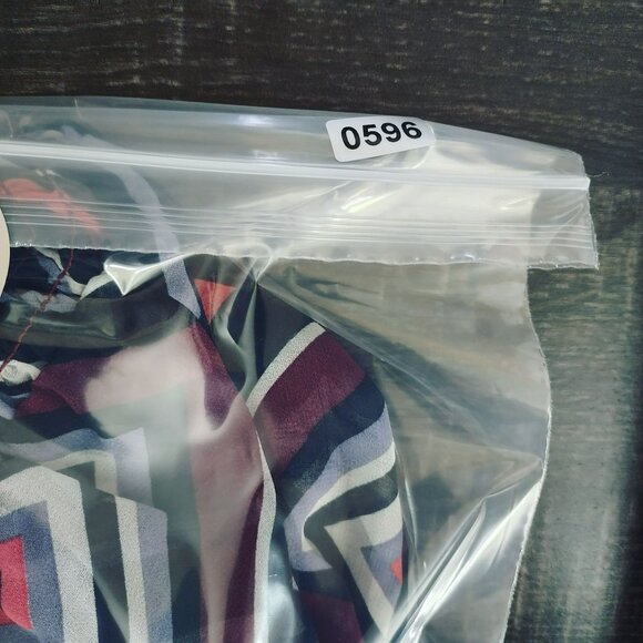 Banana Republic Womens Geometric Dress Size 6 Purple Navy Fairy Grunge Moody 90s - Picture 8 of 9